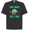 Футболка Оверсайз Shine bright like a dino Чорний фото