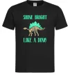 Мужская футболка Shine bright like a dino Черный фото