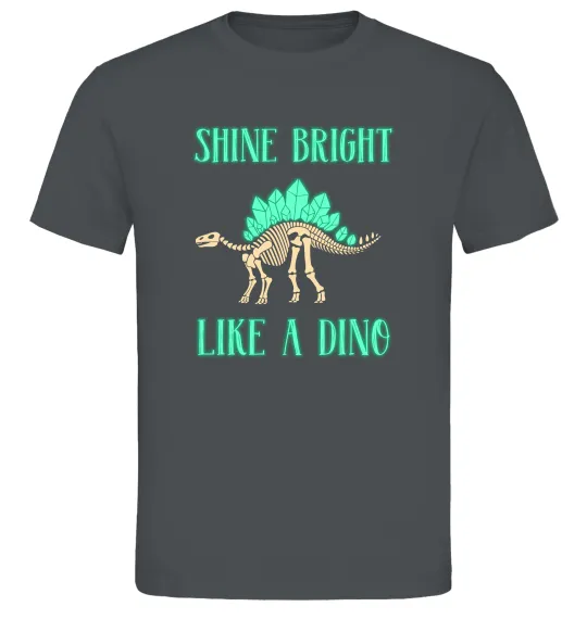 Мужская футболка Shine bright like a dino Графит фото