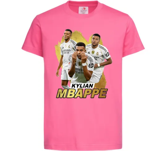 Детская футболка Мбаппе Реал Мадрид, колір - яскраво-рожевий, розмір - M Ярко-розовый фото
