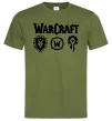 Мужская футболка Warcraft symbols, колір - оливковий, розмір - XXL Оливковый фото
