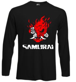 Лонгслив Cyberpunk 2077 samurai, чорний, L