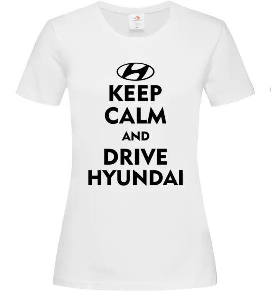 Женская футболка Drive Hyundai, колір - білий, розмір - М Белый фото