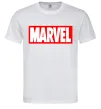 Мужская футболка Marvel logo red white, колір - білий, розмір - L Белый фото