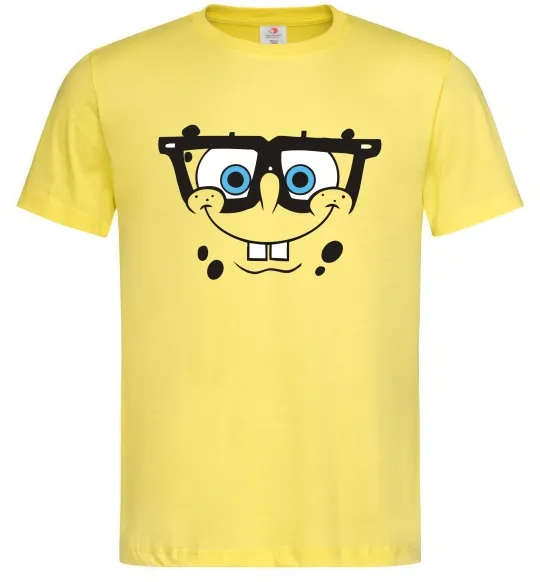 Мужская футболка Sponge Bob розумне обличчя, колір - лимонний, розмір - М Лимонный фото