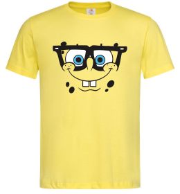 Мужская футболка Sponge Bob розумне обличчя, колір - лимонний, розмір - М Мужская футболка Sponge Bob розумне обличчя, колір - лимонний, розмір - М