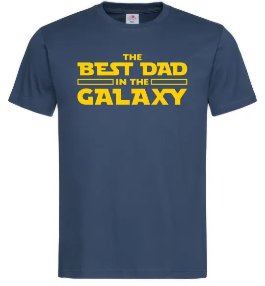 Мужская футболка Best Dad Galaxy, колір - темно-синій, розмір - L Темно-синий фото
