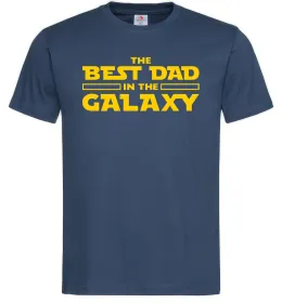 Мужская футболка Best Dad Galaxy, колір - темно-синій, розмір - L Темно-синий фото