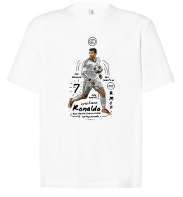 Футболка Оверсайз Cristiano Ronaldo, колір - білий, розмір - XL