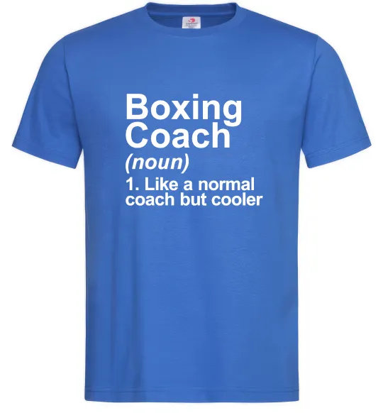 Чоловіча футболка Boxing coach, колір - яскраво-синій, розмір - L Яскраво-синій фото