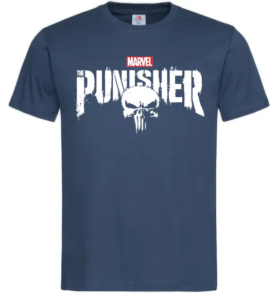 Чоловіча футболка Punisher marvel, колір - темно-синій, розмір - М Темно-синій фото