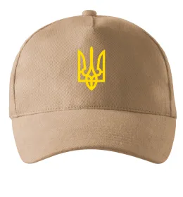 Кепка Герб маленький друк, колір - пісочний Пісочний фото