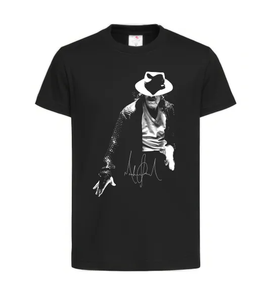 Дитяча футболка Michael Jackson Autograph, колір - чорний, розмір - L Чорний фото