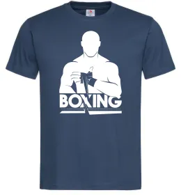 Мужская футболка Boxing man, колір - темно-синій, розмір - L Темно-синий фото