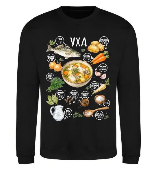 Свитшот Уха Черный фото
