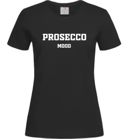 Женская футболка Prosecco mood, колір - чорний, розмір - XL Черный фото