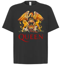 Футболка Оверсайз Queen logo, колір - чорний, розмір - XXL Черный фото