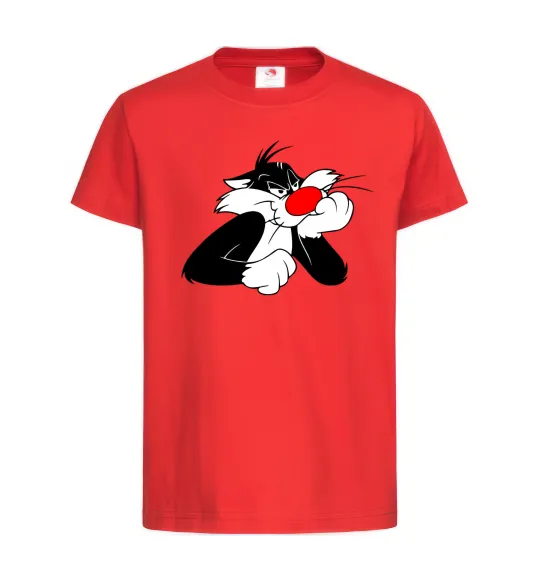 Дитяча футболка Sylvester Cat , колір - червоний, розмір - L Червоний фото