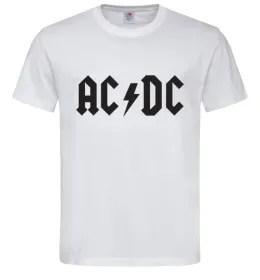 Мужская футболка AC/DC, колір - білий, розмір - XL Белый фото