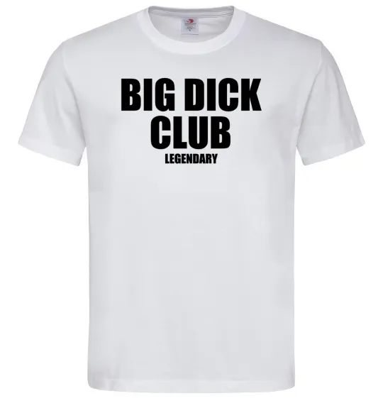 Мужская футболка Big dick club legendary , колір - білий, розмір - М Белый фото