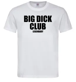Мужская футболка Big dick club legendary , колір - білий, розмір - М Белый фото