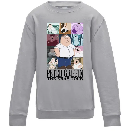 Детский Свитшот Peter Griffin The Eras Tour Серый меланж фото