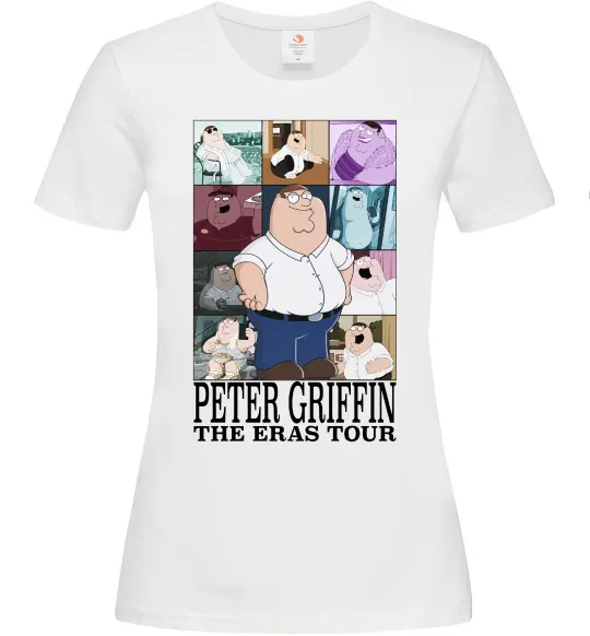 Женская футболка Peter Griffin The Eras Tour Белый фото