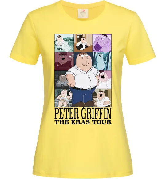 Женская футболка Peter Griffin The Eras Tour Лимонный фото