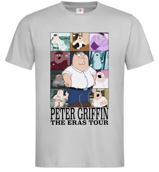 Мужская футболка Peter Griffin The Eras Tour Серый фото