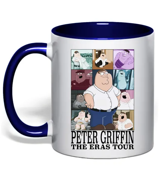 Чашка с цветной ручкой Peter Griffin The Eras Tour Глубокий темно-синий фото