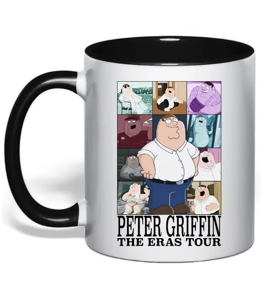 Чашка с цветной ручкой Peter Griffin The Eras Tour Черный фото