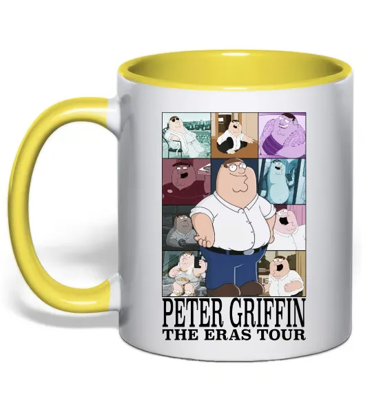 Чашка с цветной ручкой Peter Griffin The Eras Tour Лимонный фото