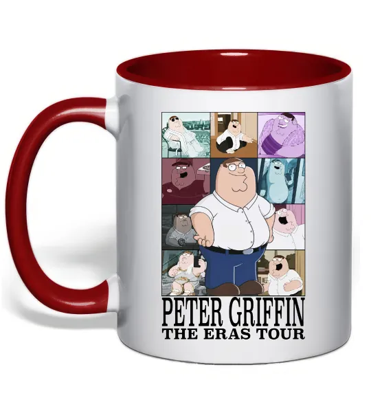 Чашка с цветной ручкой Peter Griffin The Eras Tour Красный фото