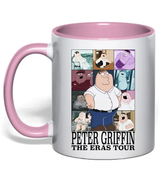 Чашка с цветной ручкой Peter Griffin The Eras Tour Нежно розовый фото