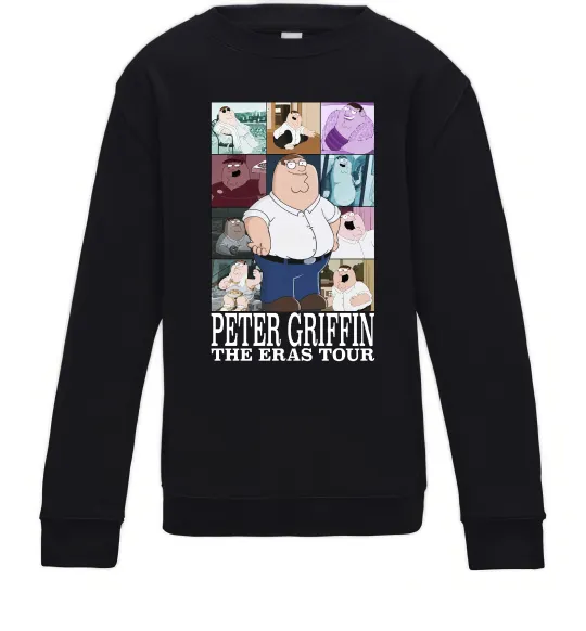 Детский Свитшот Peter Griffin The Eras Tour Черный фото