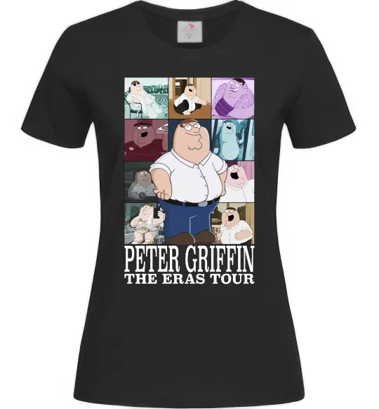 Женская футболка Peter Griffin The Eras Tour Черный фото