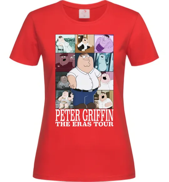 Женская футболка Peter Griffin The Eras Tour Красный фото