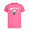 Детская футболка Стьюї You Suck Ярко-розовый фото