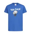 Детская футболка Стьюї You Suck Ярко-синий фото