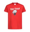 Детская футболка Стьюї You Suck Красный фото