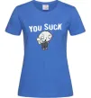 Женская футболка Стьюї You Suck Ярко-синий Женская футболка Стьюї You Suck Ярко-синий фото
