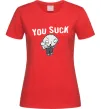 Женская футболка Стьюї You Suck Красный Женская футболка Стьюї You Suck Красный фото