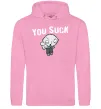 Женская толстовка (худи) Стьюї You Suck Розовый фото