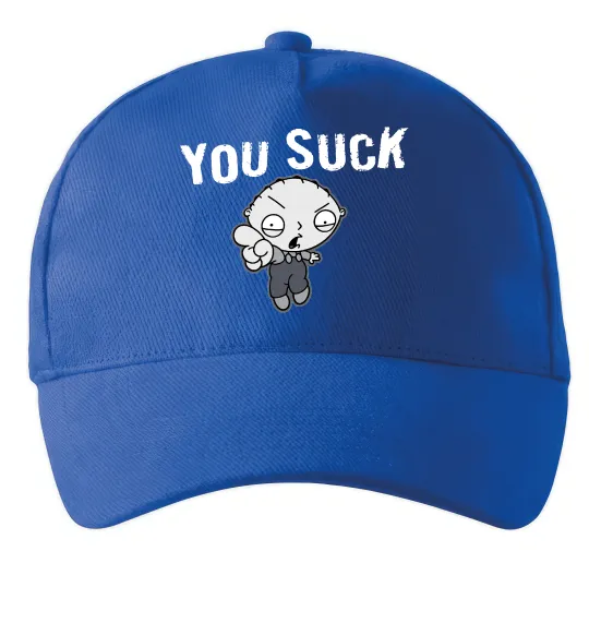 Кепка Стьюї You Suck Ярко-синий фото