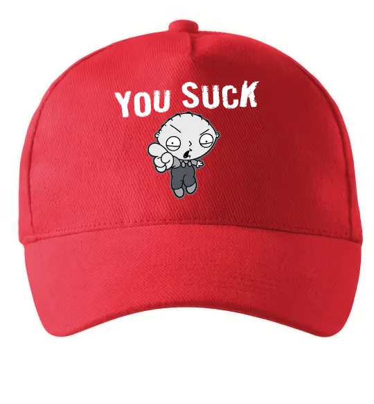 Кепка Стьюї You Suck Красный фото