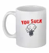 Чашка керамическая Стьюї You Suck Белый Чашка керамическая Стьюї You Suck Белый фото