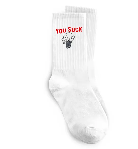 Носки Стьюї You Suck Белый фото
