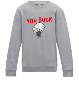 Детский Свитшот Стьюї You Suck Детский Свитшот Стьюї You Suck