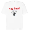 Футболка Оверсайз Стьюї You Suck Белый Футболка Оверсайз Стьюї You Suck Белый фото