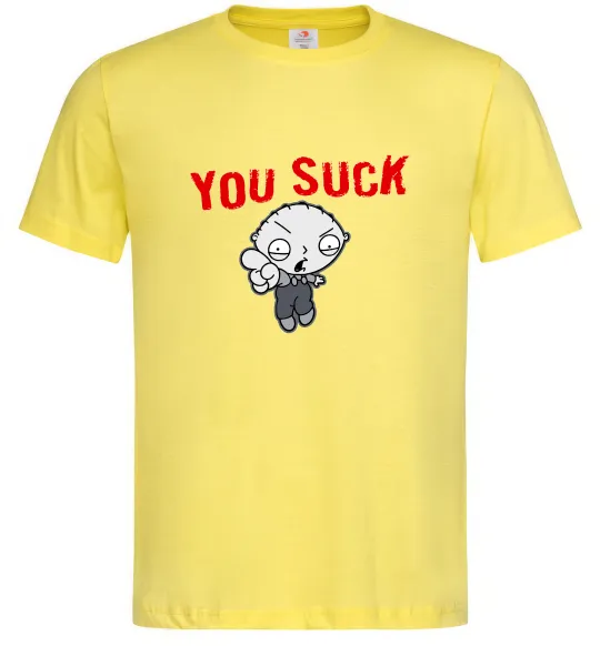 Мужская футболка Стьюї You Suck Лимонный фото